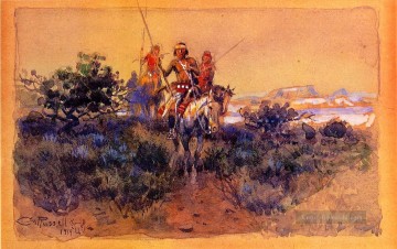 Rückkehr der Navajos 1919 Charles Marion Russell Ölgemälde